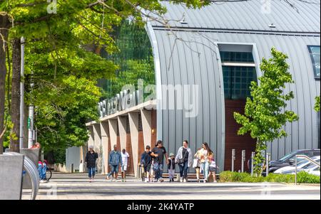 Corby International Pool, Parkland Gateway, George Street, Corby, Northamptonshire, England, United Kingdom Stock Photo