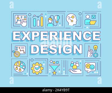 Experience design word concepts blue banner Stock Vector