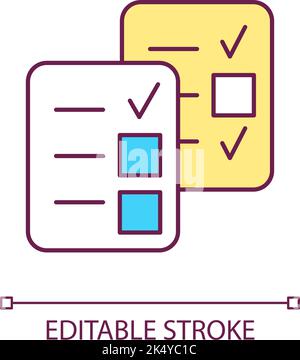Checklist RGB color icon Stock Vector