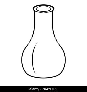 Cartoon glass flask vial for magic potion tincture, love potion Stock Vector