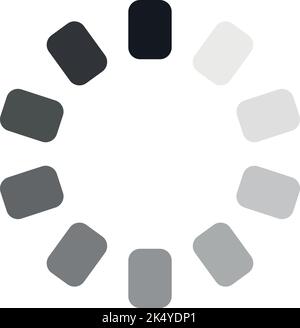 Round load vector icon. Buffer loader symbol in simple style. Circle ...