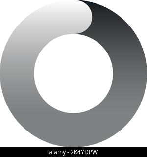 Round gradient indicator. Loading icon. Buffering video sign Stock Vector