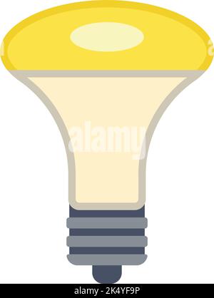 Reflector lamp color icon. Yellow electric light Stock Vector
