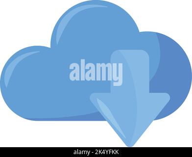 cloud storage in glassmorphism Stock Vector