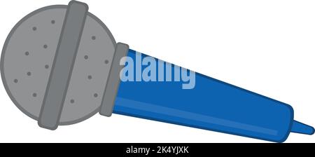 Vector illustration of a microphone Stock Vector
