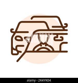 Driving line icon. Routine. Stock Vector