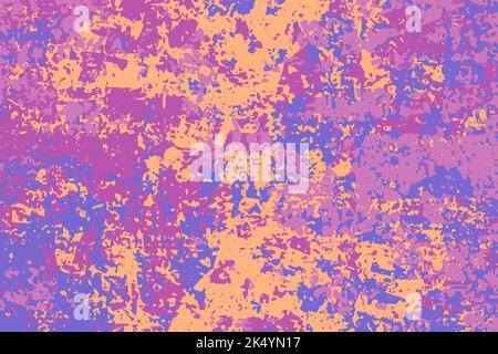 Grunge vector texture. Colorful orange blue distressed brushed old wall vector background. Stock Vector