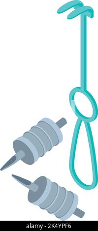 Tattoo instrument icon isometric vector. Tattoo tube and medical instrument icon. Tatoo salon, equipment, tool Stock Vector