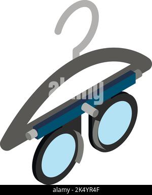Ophthalmologist tool icon isometric vector. Modern optometrist trial frame icon. Check vision, optometrist equipment, ophthalmology concept Stock Vector