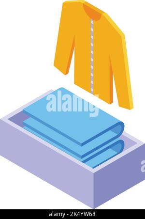 Cloth delivery icon isometric vector. Driver service. Person order Stock Vector
