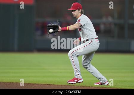 Philadelphia Phillies shortstop Bryson Stott in action during a baseball  game against the San Diego Padres, Thursday, May 19, 2022, in Philadelphia.  (AP Photo/Chris Szagola Stock Photo - Alamy