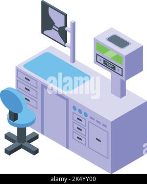 Hospitalization equipment icon isometric vector. City healthcare. Medical clinic Stock Vector