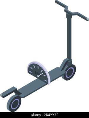 Scooter icon isometric vector. Food delivery. Online parcel Stock Vector