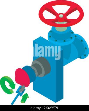 Metalworking concept icon isometric vector. Industry spinning process, gas pipe. Industrial equipment, construction, manufacturing Stock Vector