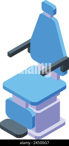 Hospitalization chair icon isometric vector. City care. Clinic building Stock Vector