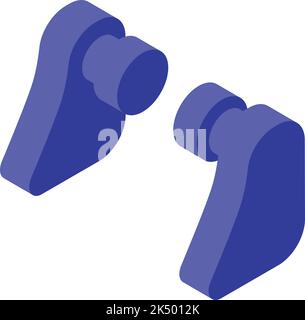 Earplugs accessory icon isometric vector. Noise factory. Level machine Stock Vector