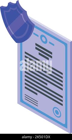 Courier certificate icon isometric vector. Scooter delivery. Service deliver Stock Vector