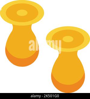 Earplugs icon isometric vector. Plug noise. Protector auditory Stock Vector