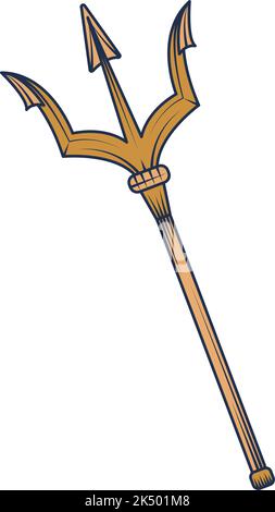 trident icon isolated Stock Vector