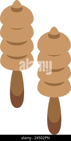 Noise earplugs icon isometric vector. Factory protection. Level cover Stock Vector