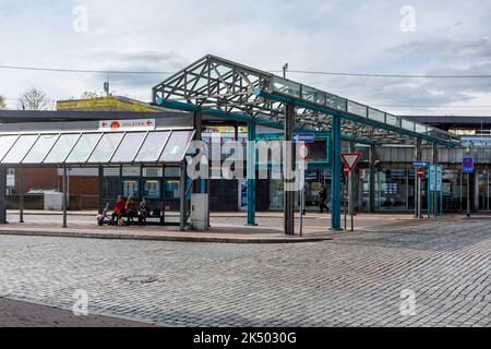 Central bus station at Neumünster station Stock Photo