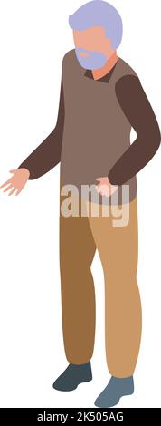 Senior learning icon isometric vector. System management. Online education Stock Vector
