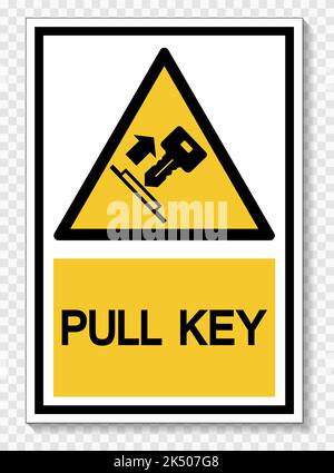 Pull Key Symbol Sign Isolate On White Background,Vector Illustration EPS.10 Stock Vector
