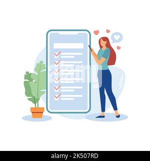 Wish list illustration exclusive design inspiration Stock Vector