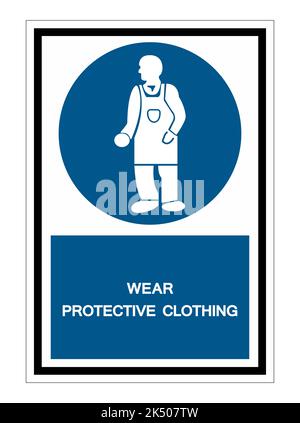 PPE Icon.Wear Protective Clothing Symbol Isolate On White Background,Vector Illustration EPS.10 Stock Vector