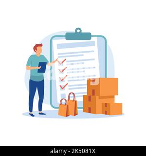 My order list illustration exclusive design inspiration Stock Vector