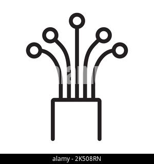 fiber optic cable icon vector for graphic design, logo, web site, social media, mobile app, ui illustration Stock Vector
