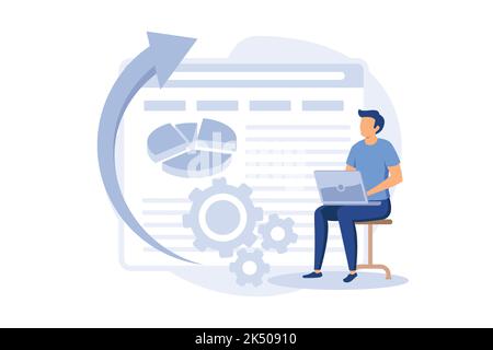 Alt tag optimization abstract concept vector illustration. Website optimization service, alt tag, page navigation, UI element design, menu bar, SEO im Stock Vector