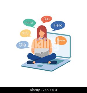 language translation illustration exclusive design inspiration Stock Vector
