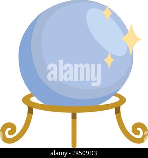 magic sphere witch accessory icon Stock Vector
