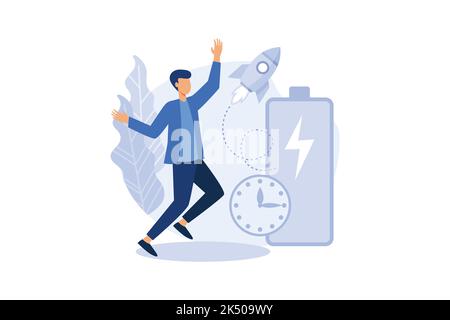 fast charging technology illustration Stock Vector