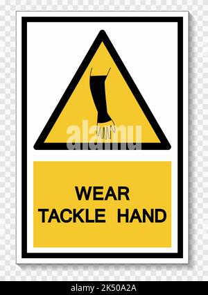 PPE Icon.Wear Tackle Hand Symbol Isolate On White Background,Vector Illustration EPS.10 Stock Vector