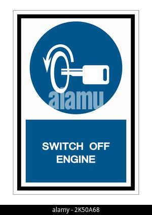 Switch Off Engine Symbol Sign Isolate On White Background,Vector Illustration EPS.10 Stock Vector