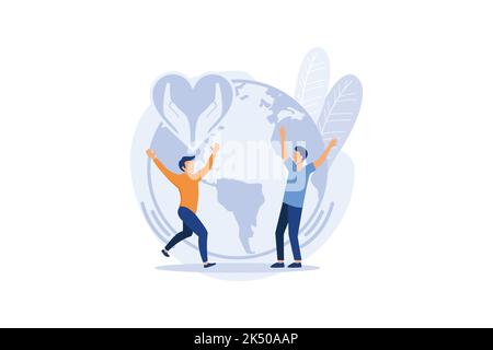 Social responsibility illustration exclusive design inspiration Stock Vector