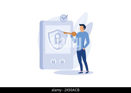 Acces control system illustration exclusive design inspiration Stock Vector