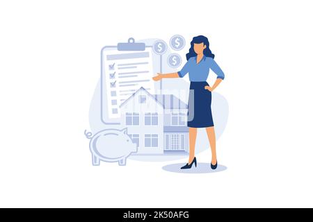 Estate planning illustration exclusive design inspiration Stock Vector