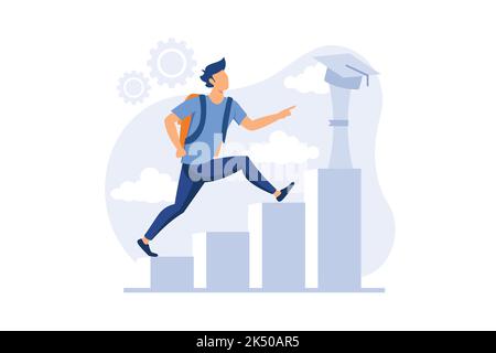 K 12 program illustration exclusive design inspiration Stock Vector