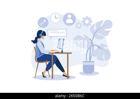 Services flat modern design illustration Stock Vector