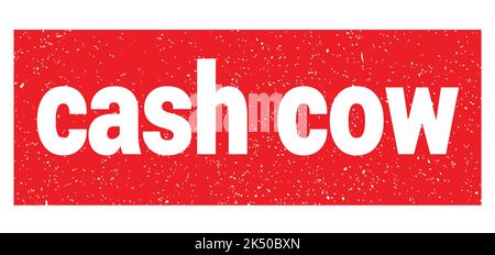 cash cow text written on red grungy stamp sign. Stock Photo