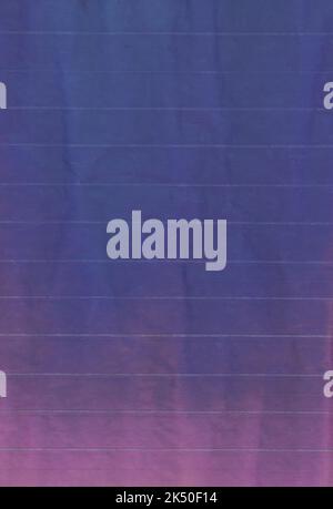 Soft dark blue paper with horizontal lines. It's old and a bit discolored beneath. Meant as background Stock Photo