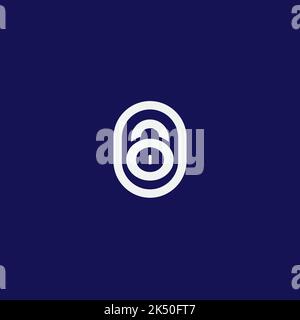 Rounded padlock illustration suitable for security logo. Stock Vector