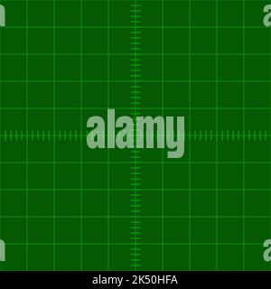 Oscilloscope screen technology, flat grid for engineering measurements lab Stock Vector