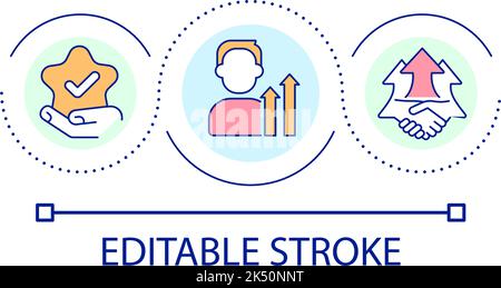 Employee motivation strategy loop concept icon Stock Vector