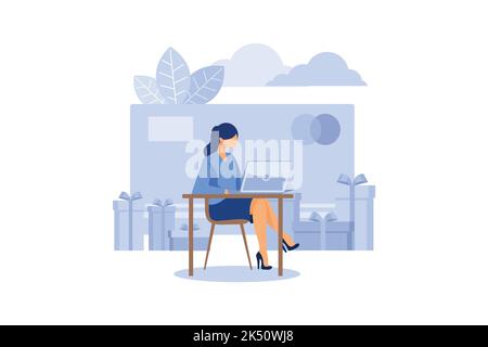 online shopping, credit card payment, gift card. flat vector illustration Stock Vector