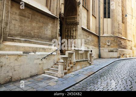 Gotik, Wien, Wien Kirche, Kirche, die Kirche Maria am Gestade  in der Innenstadt von Wien ist eine der schönsten gotischen Kirchen Wiens Stock Photo