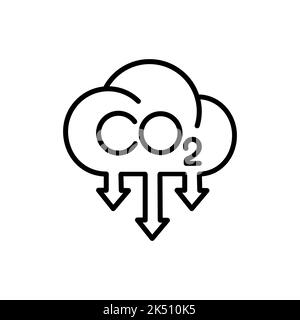 Co2, carbon dioxide emissions icon Stock Vector